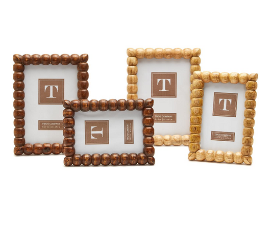 Wooden Bobbin Photo Frame