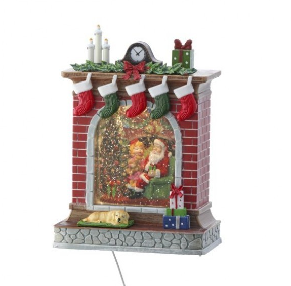 Christmas Fireplace Waterglobe