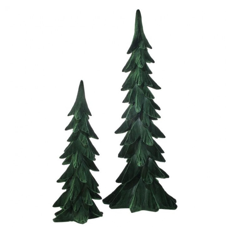 Flocked Green Christmas Tree