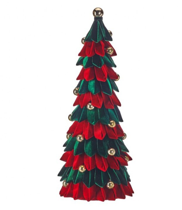 Velvet Loop Tree with Ornaments