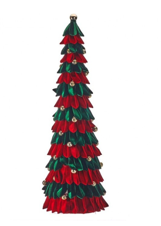 Velvet Loop Tree with Ornaments