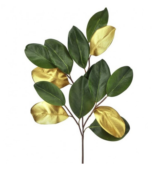 Gilded Gold Magnolia Stem