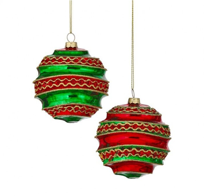 Ridged Glass Ornament
