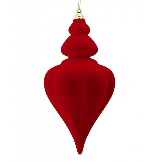 Flocked Finial Ornament