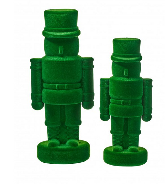 Round Flocked Nutcracker