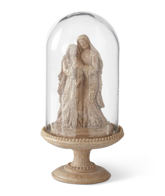 Woodgrain Nativity Cloche