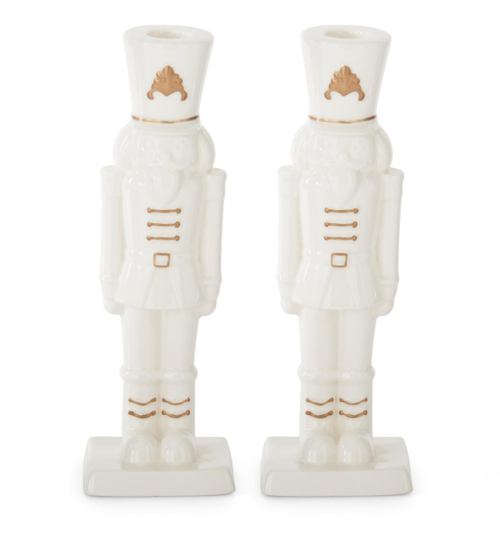 Nutcracker Taper Candleholder Set