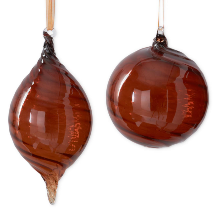 Brown Swirl Ornament