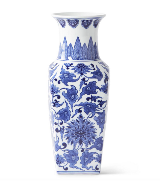 Square Chinoiserie Vase