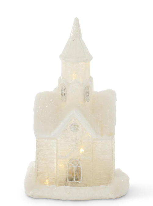 Lighted and Frosted Church