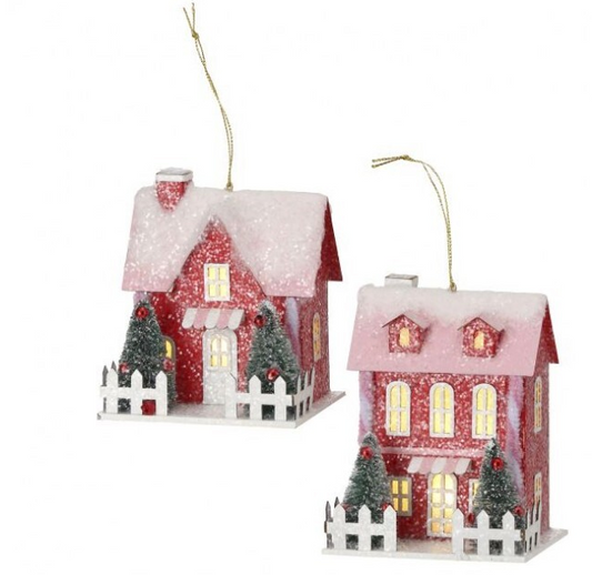 Glitter House Ornament