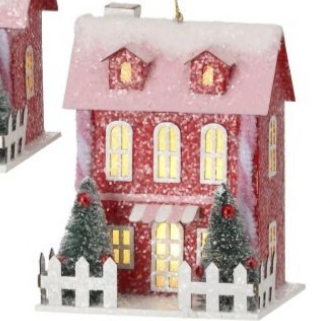 Glitter House Ornament