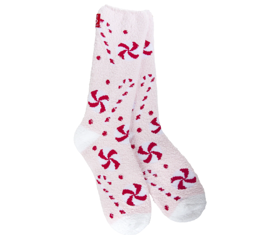 Cozy Peppermint Lane Socks
