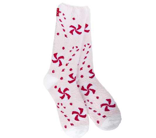 Cozy Peppermint Lane Socks