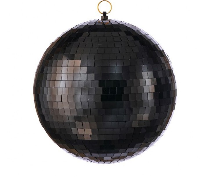 Black Mirror Ball Ornament