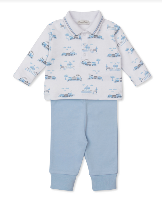 Kissy Kissy Roundabout Railroad Pant Set