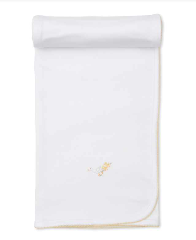 Kissy Kissy Baby Duck Hand Embroidered Blanket