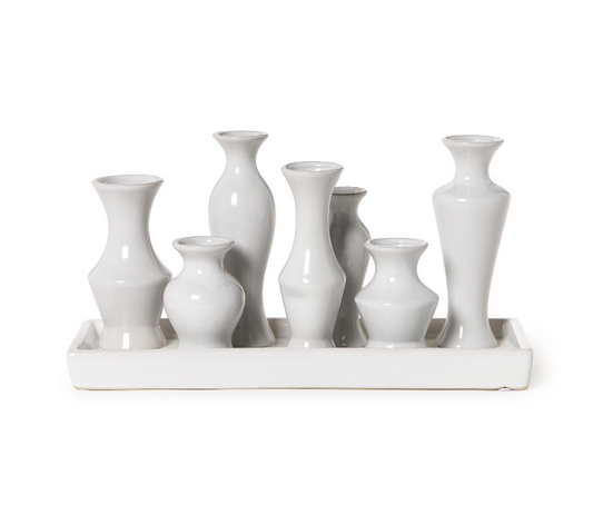 Symphony White Stoneware Multi Vase
