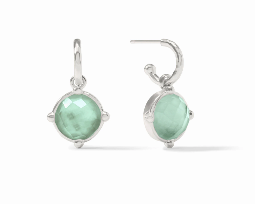 Julie Vos SILVER Honeybee Hoop & Charm Earring
