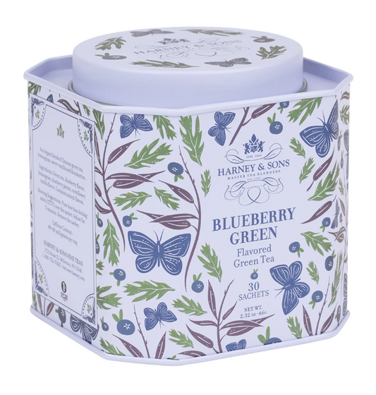 Harney & Sons Blueberry Green Sachet Tin