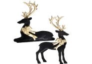 Elegant Black and Gold Deer