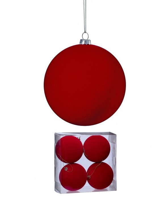 Flocked Ball Ornament Box (100mm)