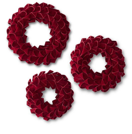Red Velvet Ribbon Wreath