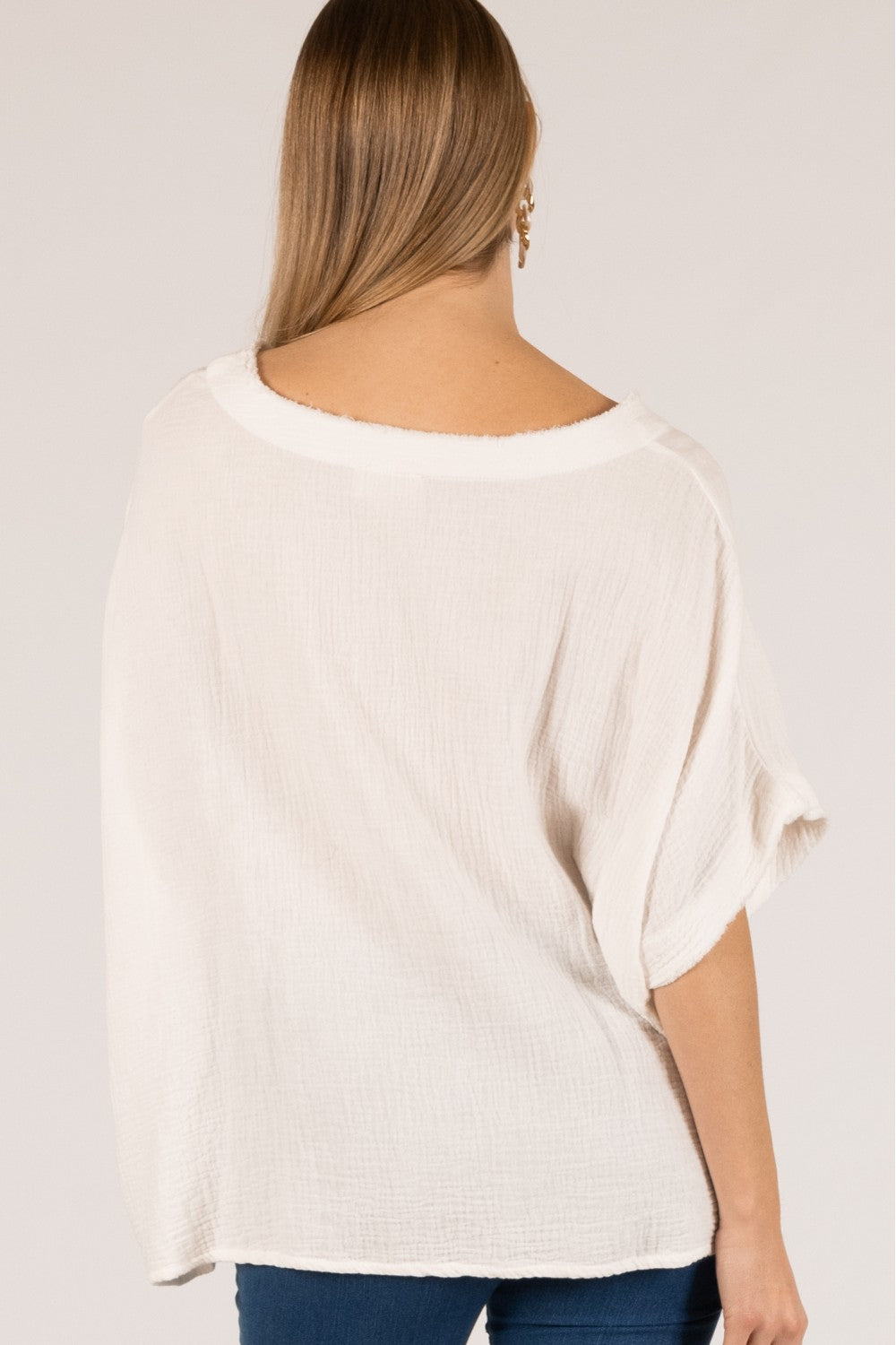 Maggie Gauze Poncho Top