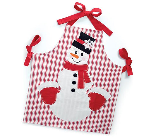 Candy Stripe Snowman Apron