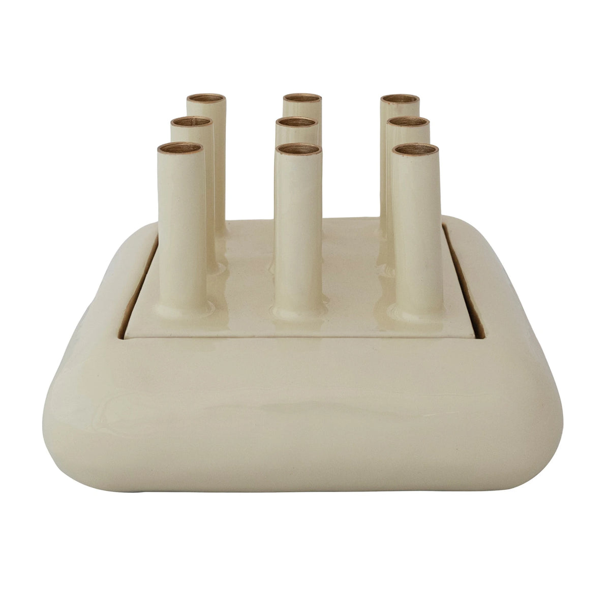 Multi-Stem Flower Vase with Removable Lid