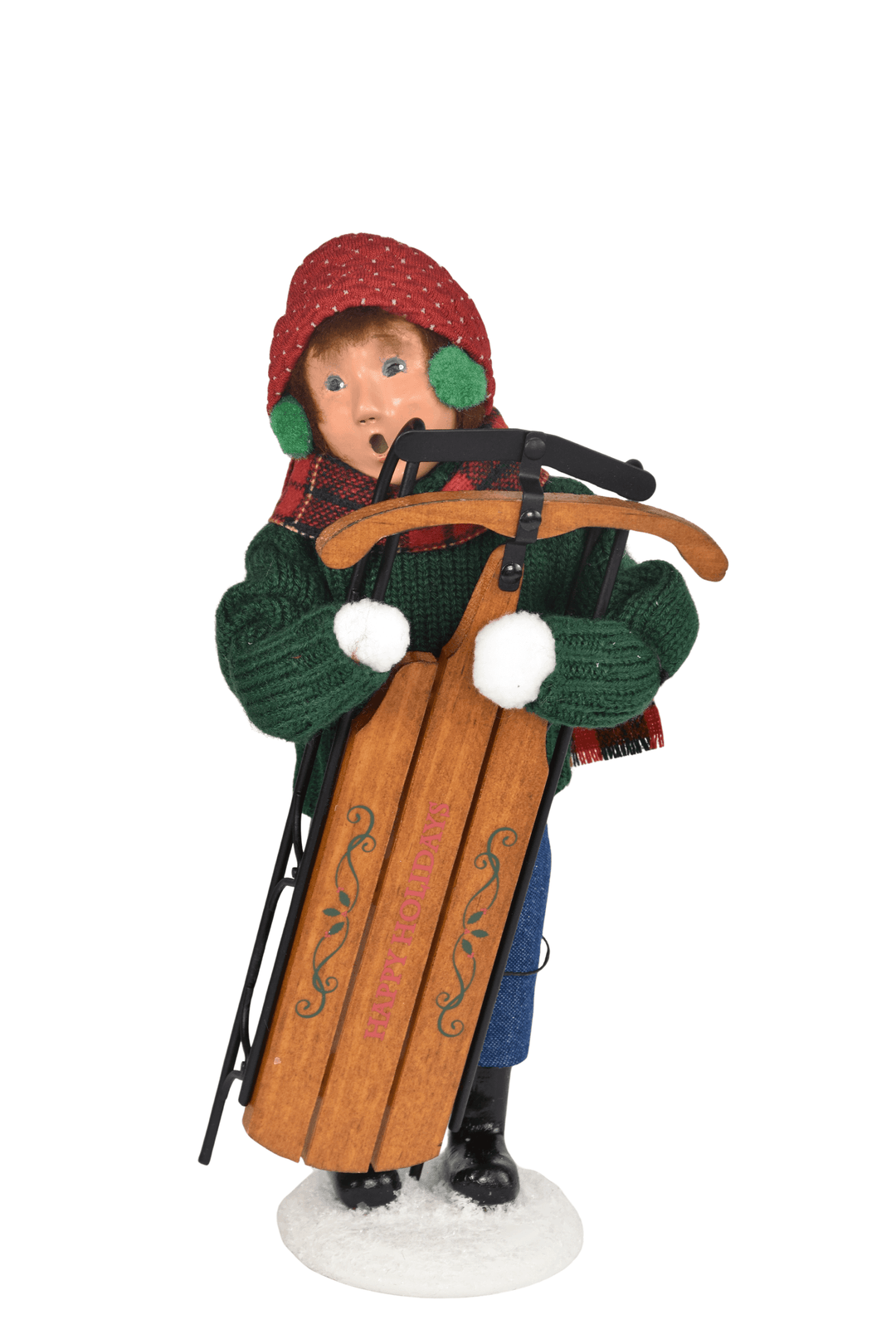 Byers' Choice Sledding Boy