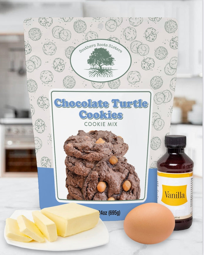 Southern Roots Sisters Chocolate Turtle Cookies