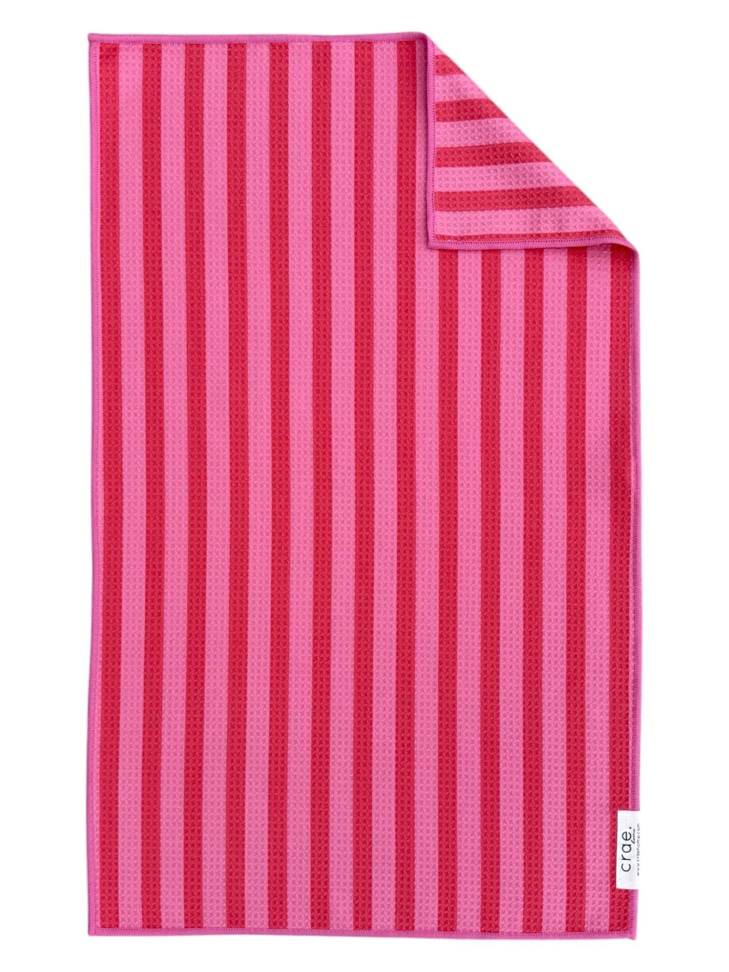 Crae. Pink Licorice Double-Sided Hand Towel