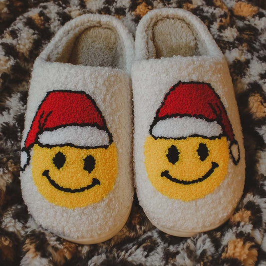 KATYDID Smiley Santa Slippers