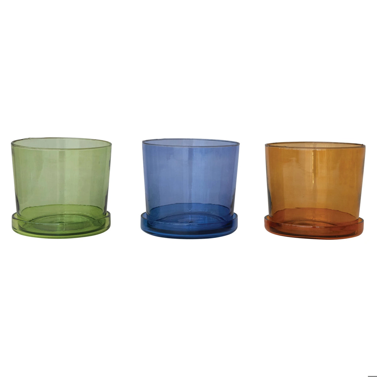 Hand-Blown Glass Planter