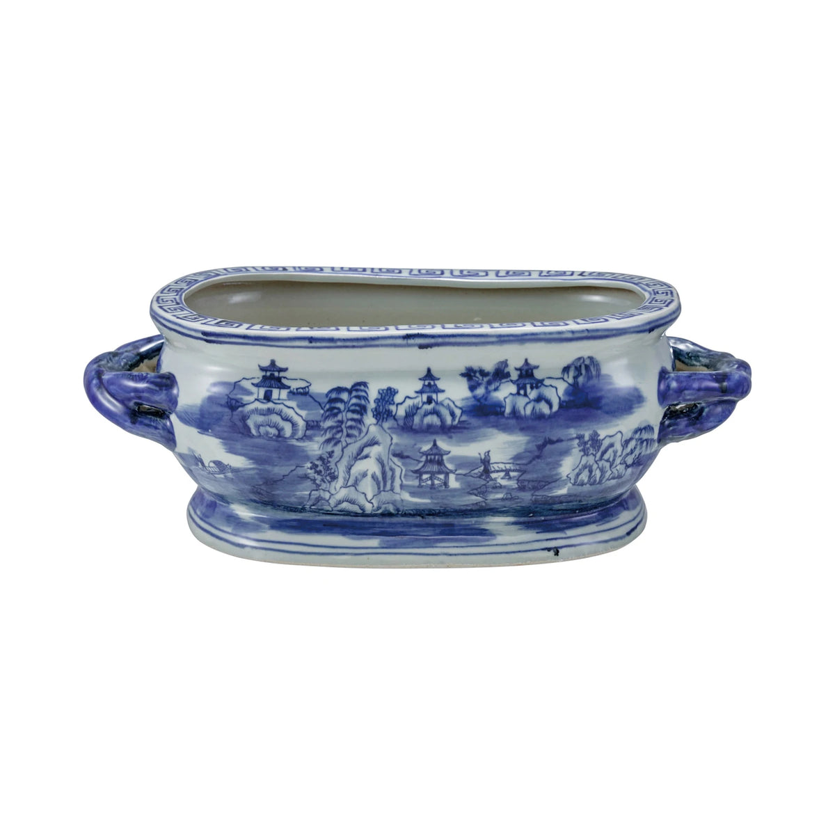Oval Stoneware Vintage Reproduction Planter