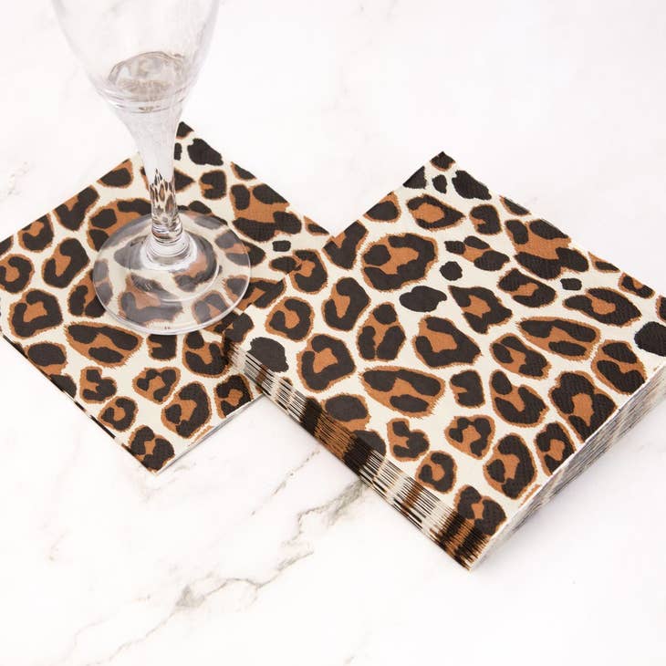 Leopard Print Cocktail Napkins