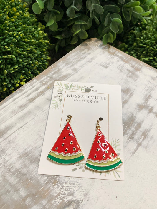 Enamel Watermelon Earring