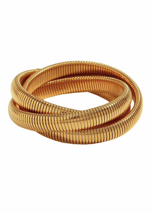 HJane Multi Layer Tube Bracelet/Gold