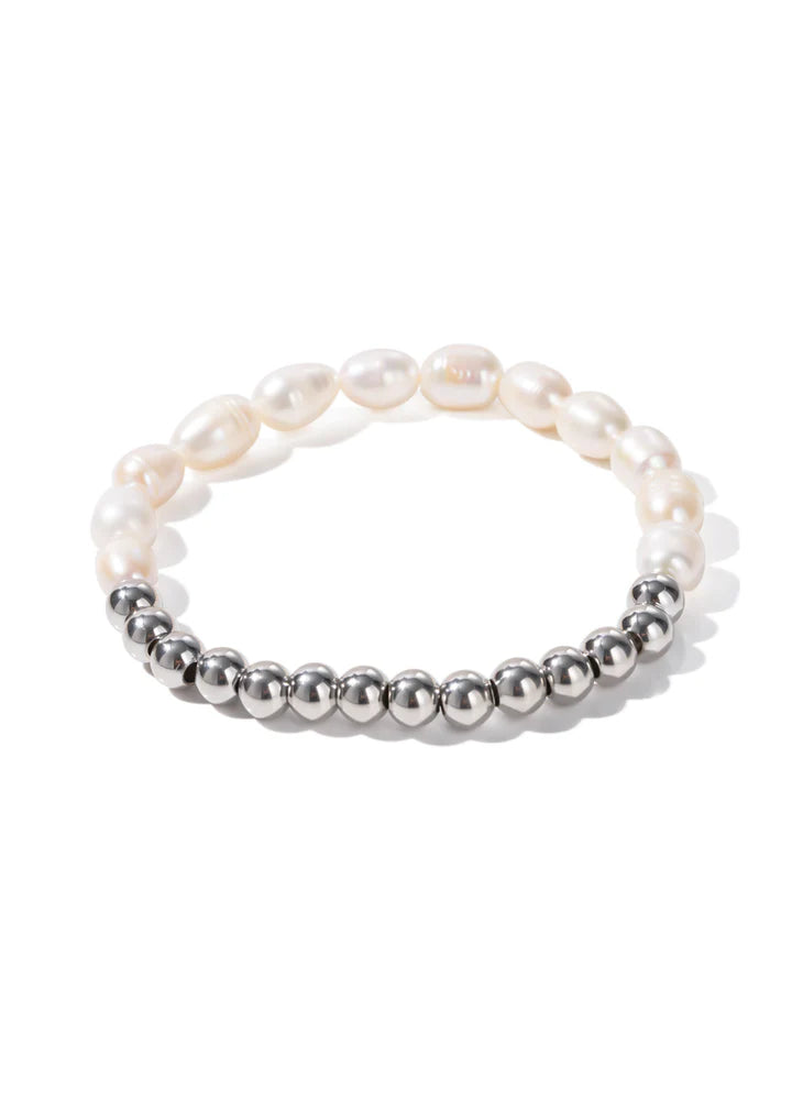 HJane Nora Beaded Bracelet/Silver