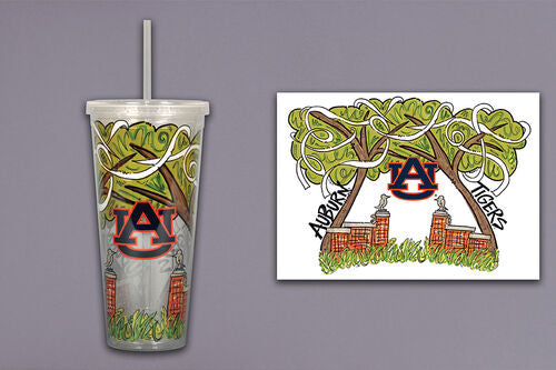 Auburn University Tumbler with Straw