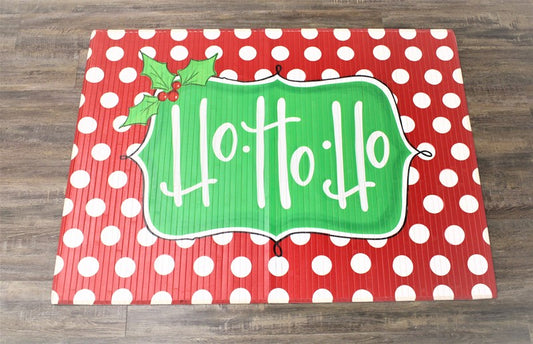 HO HO HO Bamboo Floor Mat