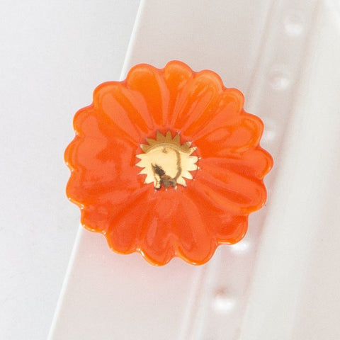 Nora Fleming Orange Flower Ceramic Mini