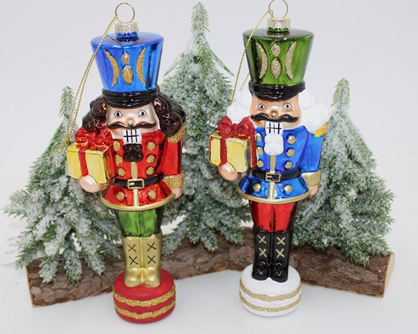 Glass Nutcracker Ornament