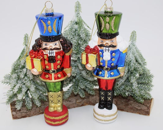 Glass Nutcracker Ornament