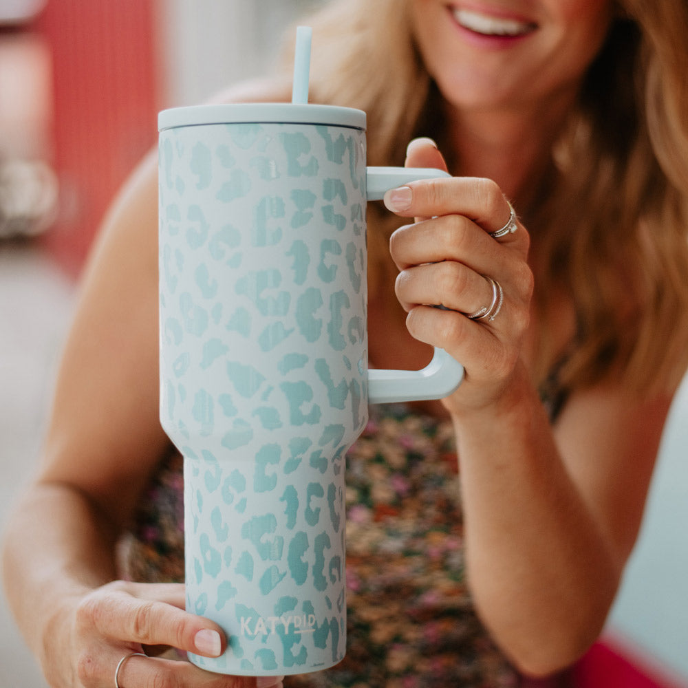 KATYDID Mint Leopard Tumbler