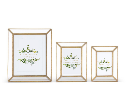 Brass Glass Pane Picture Frames