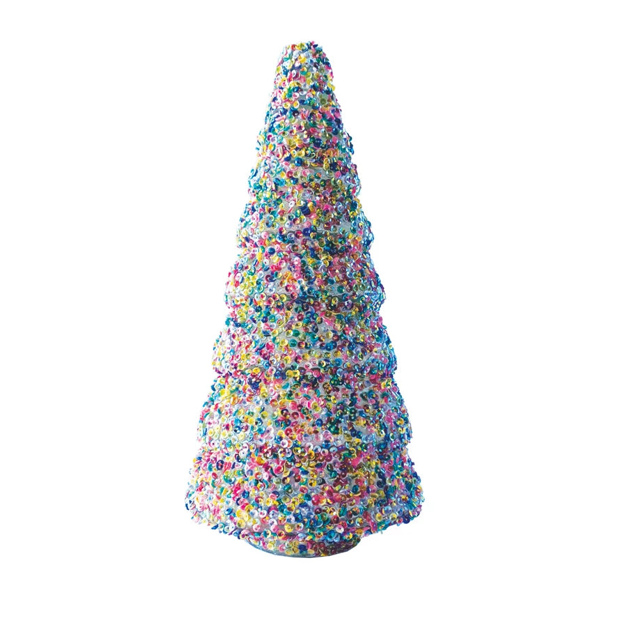 Glass Sequin Christmas Tree (tall)