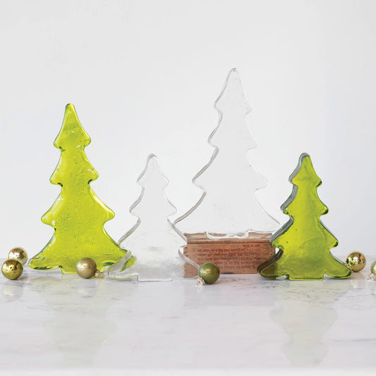 Clear Recycled Glass Christmas Tree