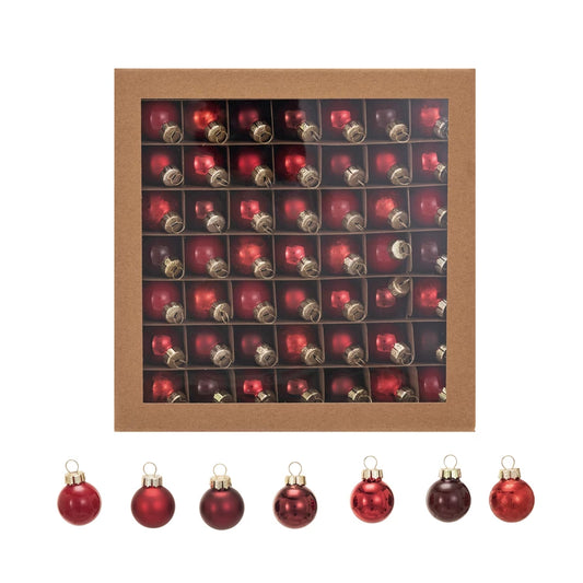 Mini Red Glass Ornaments